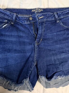 Arizona Jean Company Dark Blue Denim Cutoff Shorts
